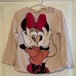 ZARA BABY long-sleeve Minnie Mouse shirt